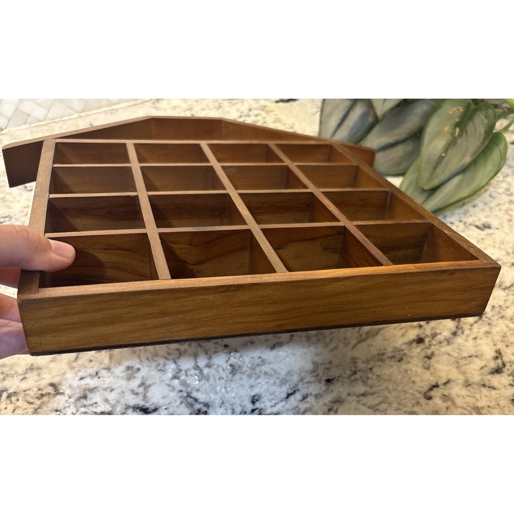 Wooden Miniature Display Shelf Shadow Box Wall Hanging Curio Organizer - Picture 10 of 16
